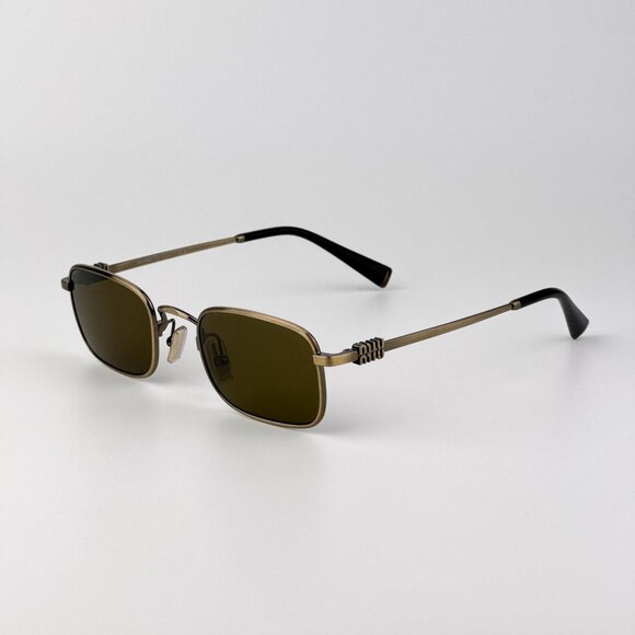Miu Miu Women’s Rectangle Sunglasses – Old Gold Brown Model MUA53S 26C09Z main image 8